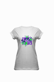 TEE SHIRT FLOWER VIOLET